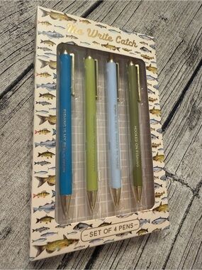NWT! Fishing pen set of 4. A great gift for him! Or any fishing fan